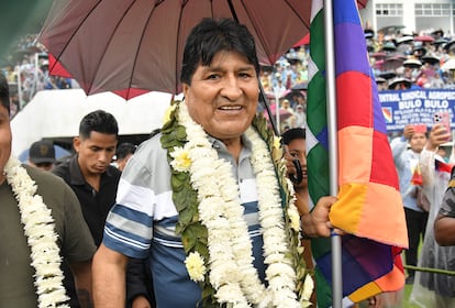Evo Morales asiste a un evento de campaña en Entre Ríos, Cochabamba (Bolivia). El 19 de abril 2025.