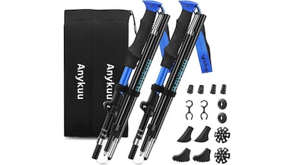 Bastones para marcha nórdica de aluminio.