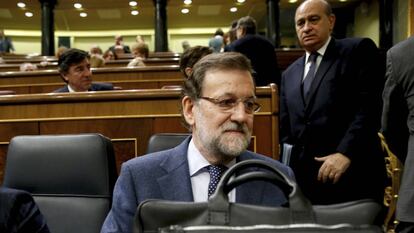 Mariano Rajoy y Jorge Fernández, en el Congreso en 2015.