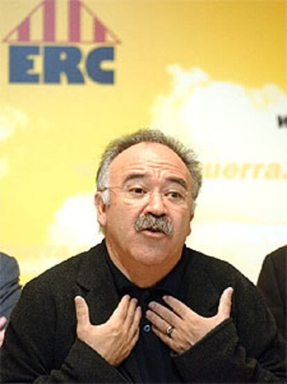 Josep Lluís Carod, ayer en la sede de Esquerra Republicana.