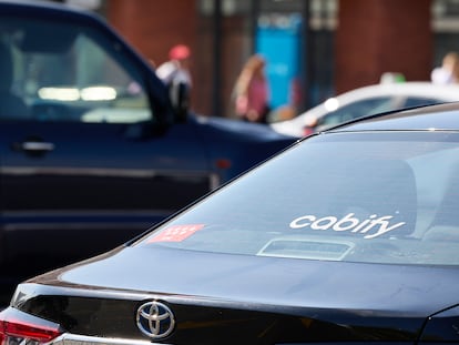 Un taxi de Cabify en la zona de Atocha, a 24 de agosto de 2023, en Madrid (España).