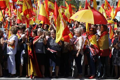 Vista de la manifestación en favor de la unidad.