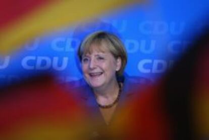 Angela Merkel, canciller alemana, celebra su victoria electorial