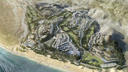 Recreación del futuro resort Macenas en Mojacar (Almería)