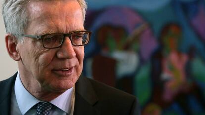 El ministro de Interior alemán, Thomas de Maiziere, este miércoles en Berlín.