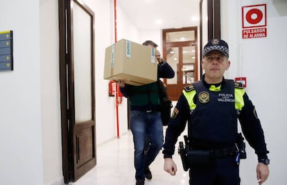 Registro del grupo municipal del PP de Valencia en la Operación Taula.