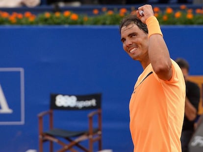 Nadal celebra la victoria ante Kohlschreiber.