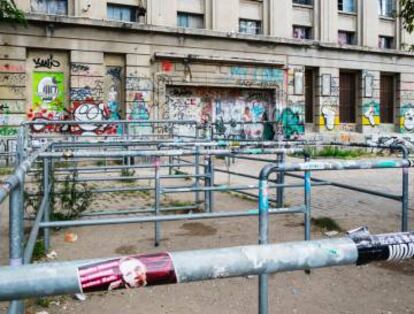  Fachada del club berlin&eacute;s Berghain.