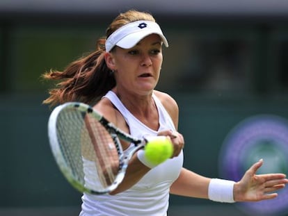 Radwanska, durante su partido de semifinales