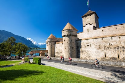 El castillo de Chillon, cerca de la ciudad suiza de Montreux.