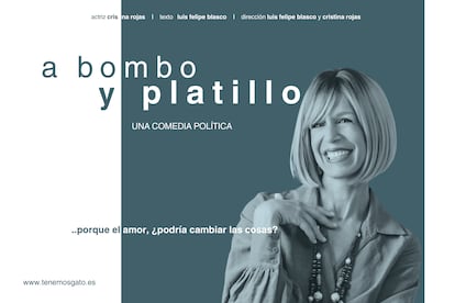 Cartel promocional de  'A bombo y platillo' protagonizada por Cristina Rojas.