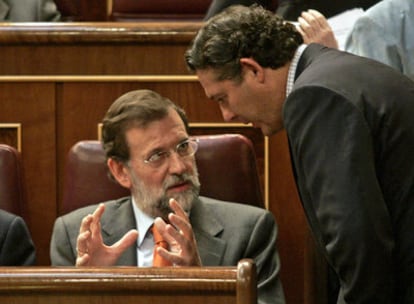 Mariano Rajoy y José María Michavila, en el Congreso de los Diputados