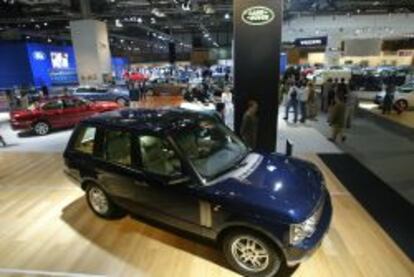 El Land Rover Discovery en una feria de automoci&oacute;n.