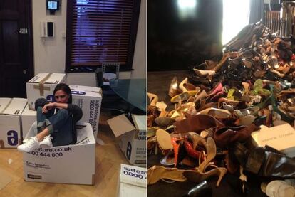 Victoria Beckham hizo limpia en su casa para donar su ropa y zapatos a las víctimas del tifón 'Haiyan'.