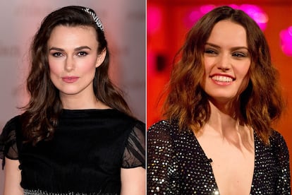 Keira Knightley y Daisy Ridley

Pero las comparaciones no siempre son bien recibidas por sus protagonistas y Ridley, que interpreta a Rey en la nueva saga de Star Wars, está harta de que la equiparen con la estrella de Piratas del Caribe. “Es muy frustrante que me digan continuamente que me parezco a ella. ¿Por qué tengo que ser como otra persona?”, se preguntaba en una entrevista.