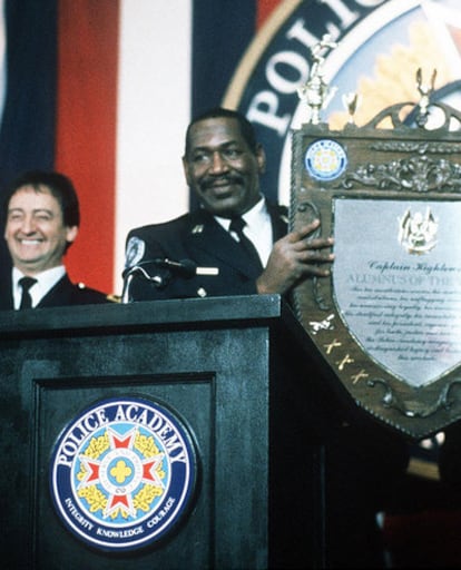 Bubba Smith como Hihgtower en 'Loca academia de policía'.