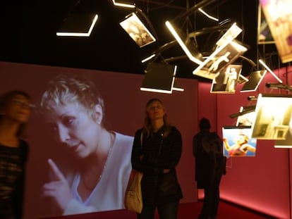 Rosa Maria Sardà, en un audiovisual de la exposición.