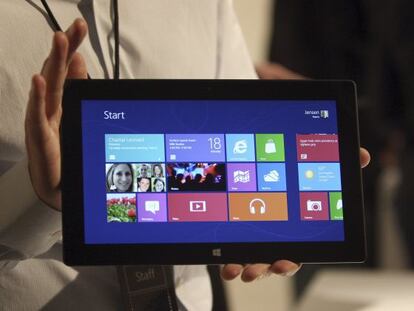 La tableta de Microsoft, Surface. 