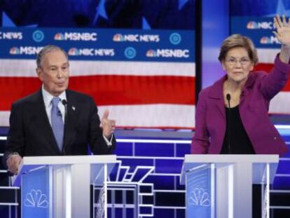 En su primer debate, el magnate recibe duros ataques de Sanders, Warren y Biden por sus polémicas políticas contra minorías como alcalde y las acusaciones de abusos por parte de sus empleadas