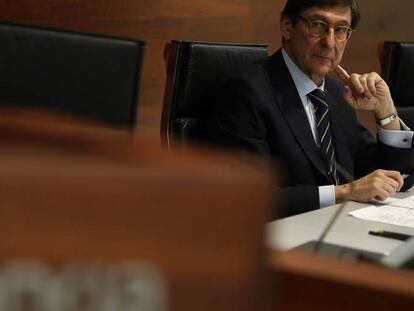 El Presidente de Bankia Jose Ignacio Goirigolzarri en la rueda de prensa del plan estrategico de la entidad.