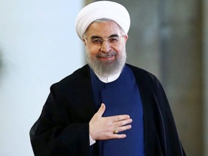El presidente de Irán, Hasan Rohaní, el pasado martes en Teherán.
