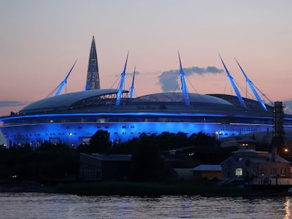 Estadio Gazprom de San Petersburgo, elegido por la UEFA para acoger la final de la Champions League 2022.