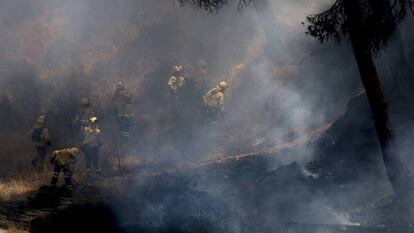 Firefighters in Mazagón, close to Doñana.