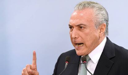 Michel Temer, em pronunciamento nesta quinta.