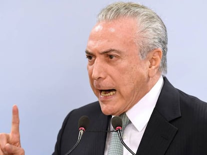 Michel Temer, em pronunciamento nesta quinta.