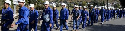 Unos 200 mineros han comenzado hoy en la localidad leonesa de Villablino  la segunda <i>marcha negra</i> de la historia.