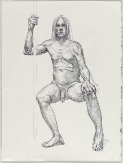 Uno de los retratos de Iggy Pop.