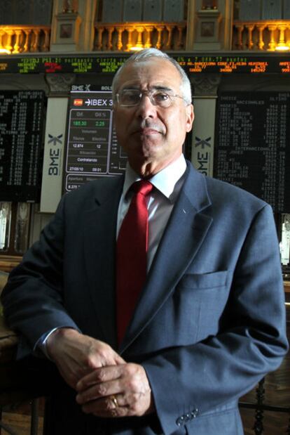 Nicholas Stern, en la Bolsa de Madrid.