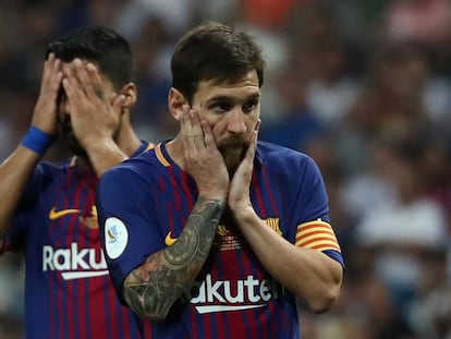 Messi e Luis Suárez no Bernabéu.