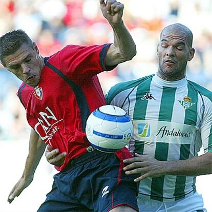 Imagen del Osasuna-Betis disputado en el campeonato de Liga.