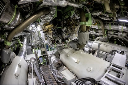 Una de las cámaras del 'Isaac Peral', el último submarino de la Armada, el 12 de febrero en el arsenal de Cartagena.