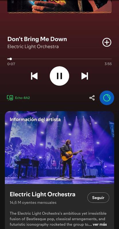 Lista creada con AI DJ Spotify en un teléfono