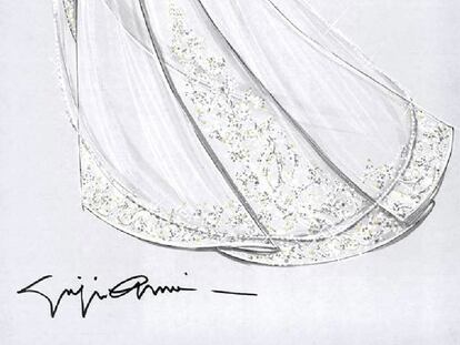 El boceto de Giorgio Armani, en exclusiva para EL PAÍS.