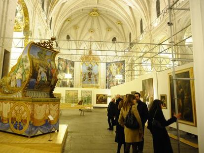 El carro del Sexenni de Morella, expuesto en la iglesia arciprestal de Vinar&ograve;s.