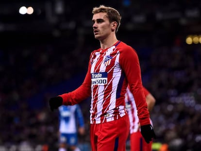 Antoine Griezmann, durante el partido de Liga contra el Espanyol.