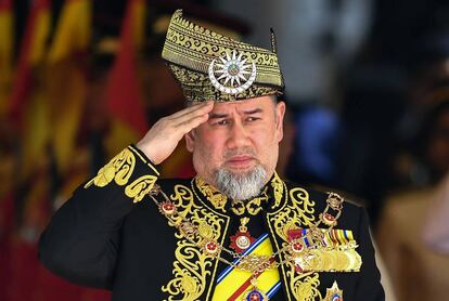 El rey de Malasia, Mohamed V, en Kuala Lumpur, el pasado julio.
