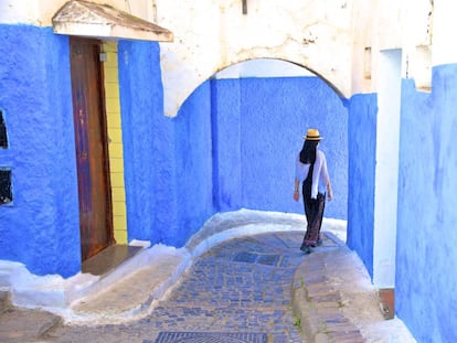 Paseo por la casba de los Udayas, en Rabat (Marruecos), atrimonio mundial desde 2012 y ubicada dentro de una alcazaba almohade del siglo XII. 