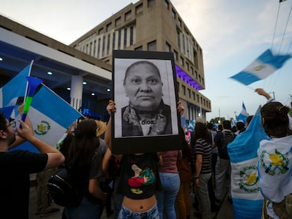 Una manifestación contra Consuela Porras el 14 de julio en Ciudad de Guatemala.