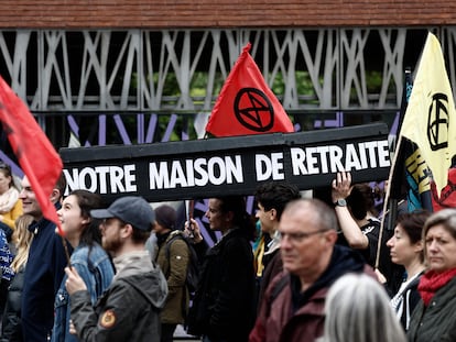 Manifestación por el Día del Trabajador en la ciudad francesa de Lille, este lunes.