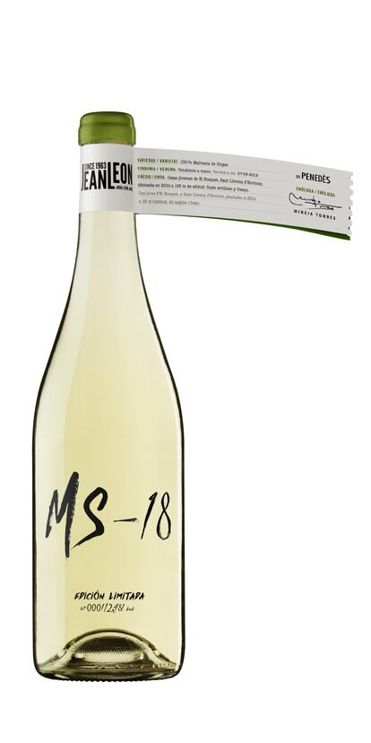 Jean Leon MS-18 es un monovarietal de malvasía de Sitges de su gama experimental. De este vino, se han producido 2.481 botellas. Precio: 13 euros