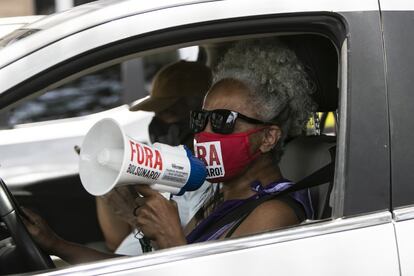 Também houve protestos neste sábado no Rio. onde houve participação de lideranças sindicais. 