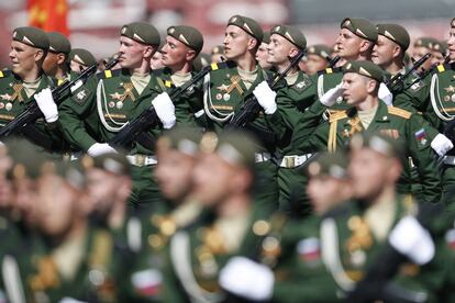 Imagen del desfile del Día de la Victoria celebrado en Moscú.