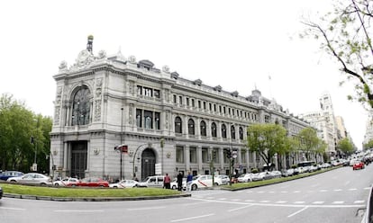 Vista de la fachada del Banco de España