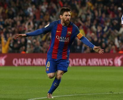 Messi during a Liga game against Real Sociedad.