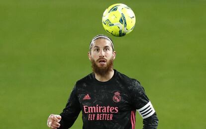 Sergio Ramos en su último partido ante el Elche.