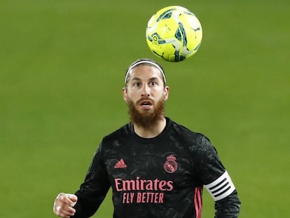 Sergio Ramos en su último partido ante el Elche.